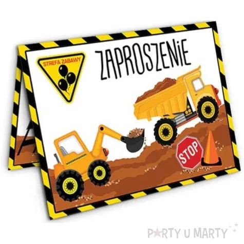 zaproszenia urodzinowe maly budowniczy dekoracjepolska 14 8 x 10 5 cm 10 szt