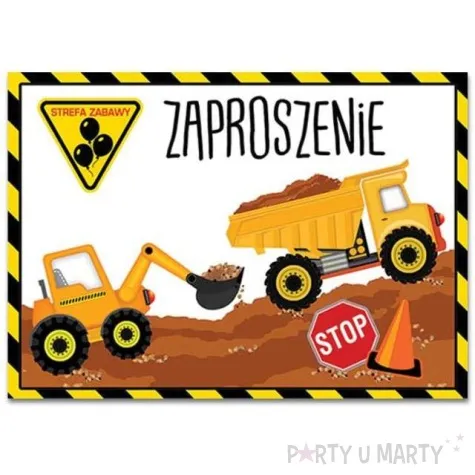 zaproszenia urodzinowe maly budowniczy dekoracjepolska 14 8 x 10 5 cm 10 szt
