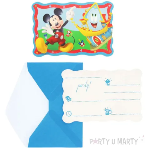 zaproszenia urodzinowe myszka mickey rock the house procos 14 x 9 cm 6 szt