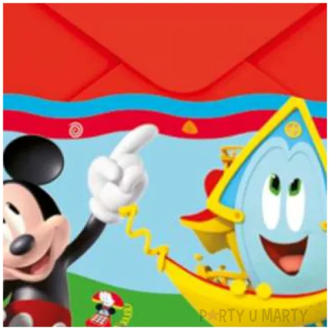 zaproszenia urodzinowe myszka mickey rock the house procos 14 x 9 cm 6 szt