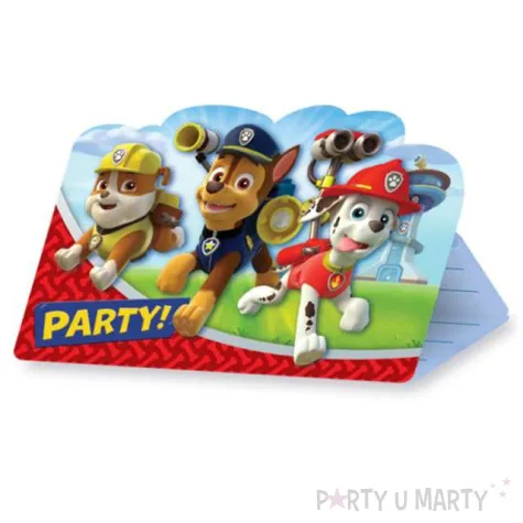 zaproszenia urodzinowe paw patrol amscan 8 szt