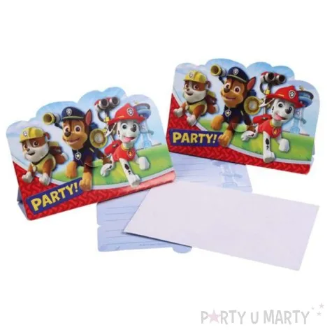 zaproszenia urodzinowe paw patrol amscan 8 szt