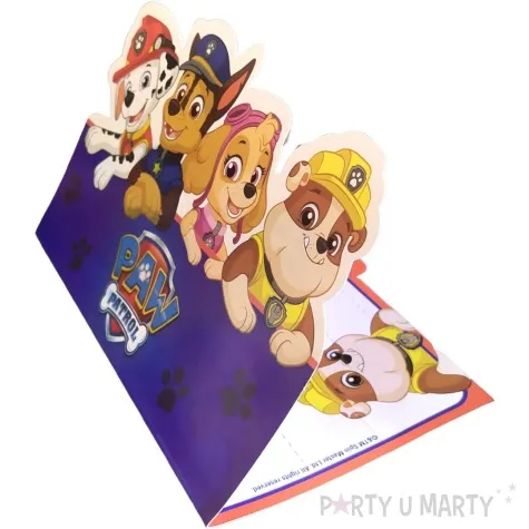 zaproszenia urodzinowe paw patrol amscan 8 szt