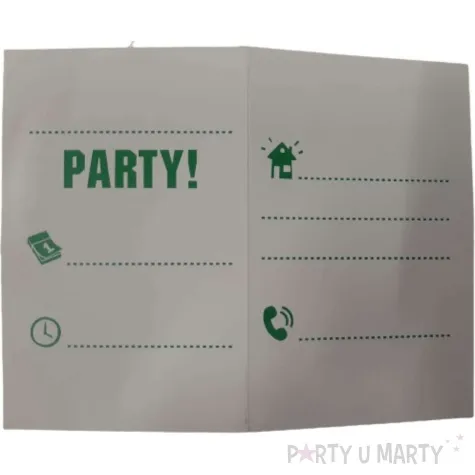 zaproszenia urodzinowe pilka nozna soccer fans procos 6 szt