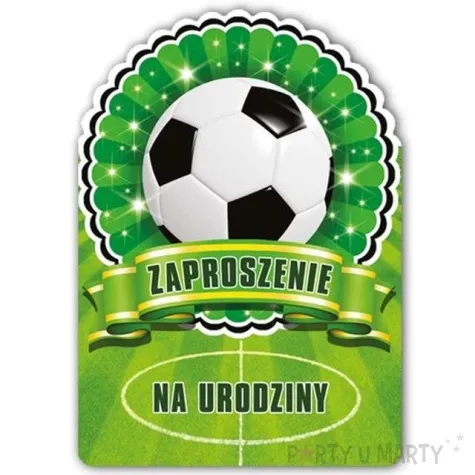 zaproszenia urodzinowe pilkarskie 10 szt