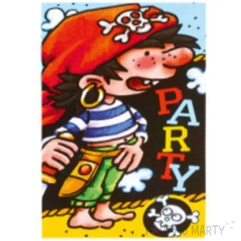 zaproszenia urodzinowe piraci amscan 6 szt