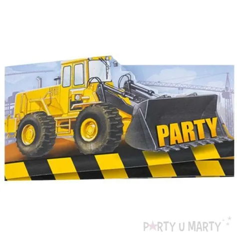 zaproszenia urodzinowe plac budowy amscan 14 x 8 cm 8 szt