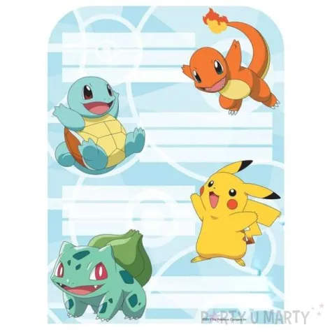 zaproszenia urodzinowe pokemony amscan 8 szt