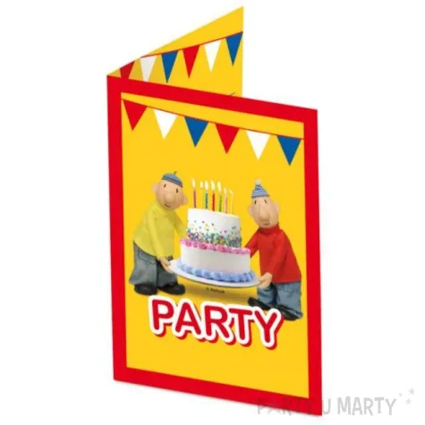 zaproszenia urodzinowe sasiedzi pat i mat folat 8 szt