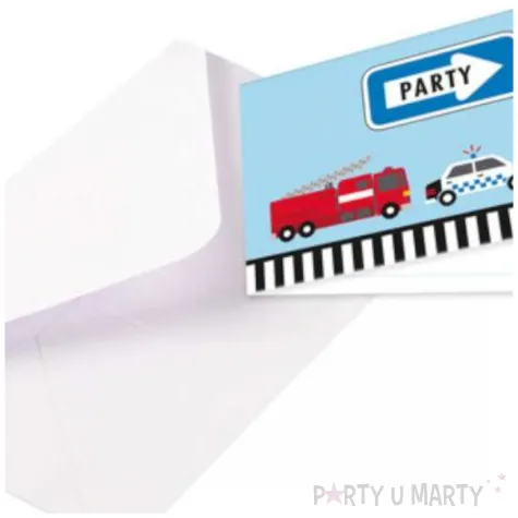 zaproszenia urodzinowe sluzby na sygnale amscan 8 szt