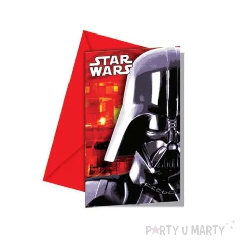 zaproszenia urodzinowe star wars 6 szt