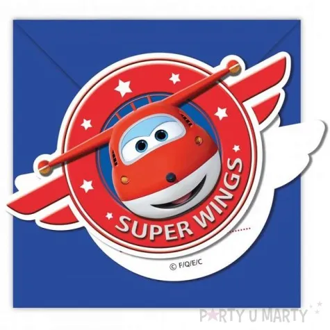 zaproszenia urodzinowe super wings procos 6 szt