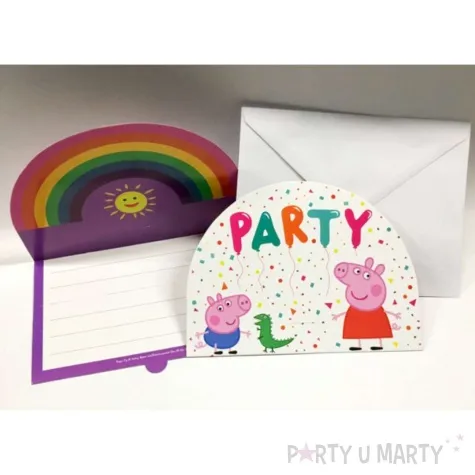 zaproszenia urodzinowe swinka peppa party amscan 8 szt