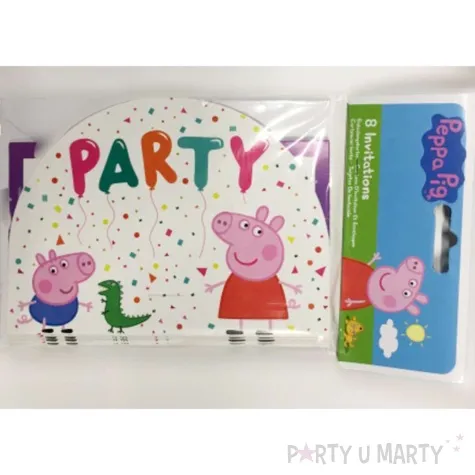 zaproszenia urodzinowe swinka peppa party amscan 8 szt