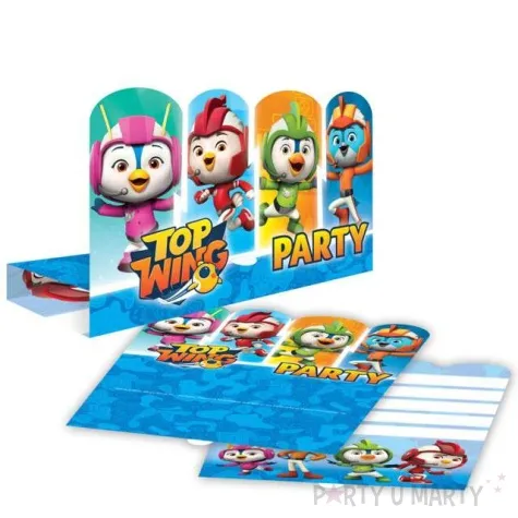 zaproszenia urodzinowe top wing amscan 8 szt