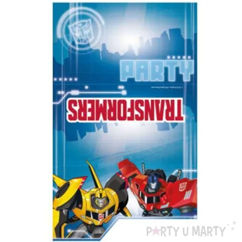 zaproszenia urodzinowe transformers amscan 8 szt