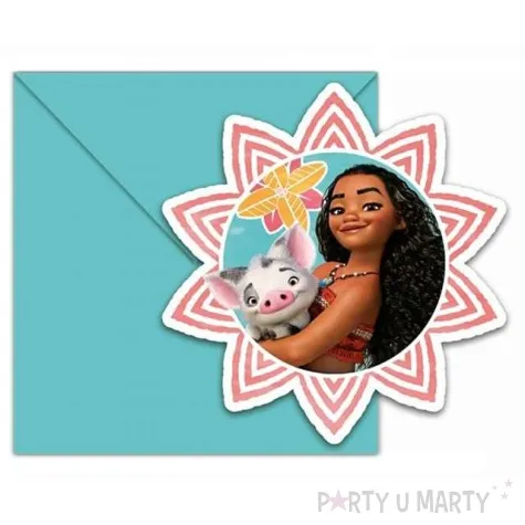 zaproszenia urodzinowe vaiana moana procos 6 szt