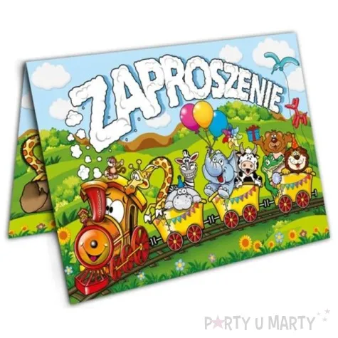 zaproszenia urodzinowe wesole zwierzaczki 10 szt