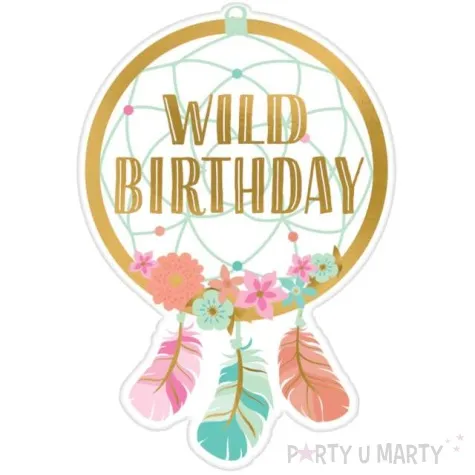 zaproszenia urodzinowe wild birthday lapacz snow amscan 8 szt
