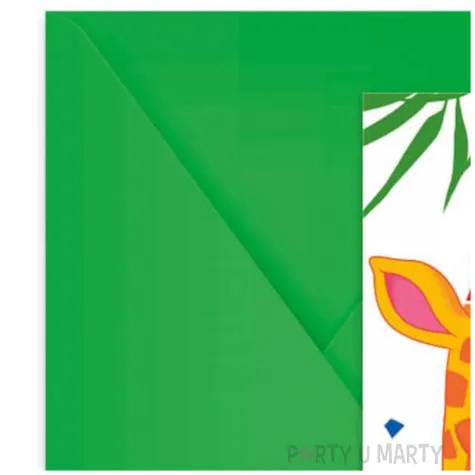 zaproszenia urodzinowe zwierzeta safari procos 6 szt