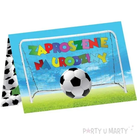 zaproszenia urodziny pilka nozna congee 6 szt