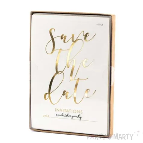 zaproszenia wieczor panienski biale partydeco 10szt