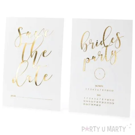 zaproszenia wieczor panienski biale partydeco 10szt