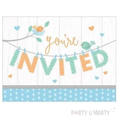 zaproszenia youre invited serca boy godan 15 2 x 11 4 cm 8 szt