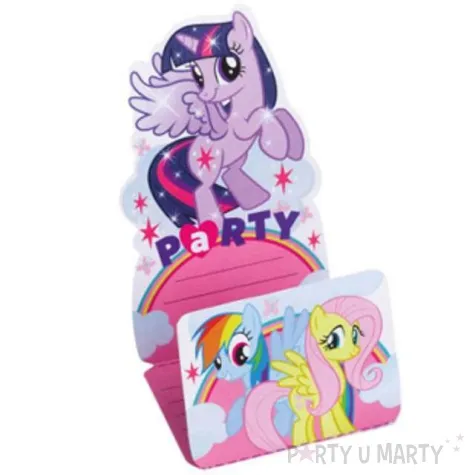 zaproszenia z koperta my little pony amscan 15 x 13 cm 8 szt