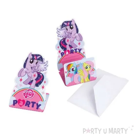 zaproszenia z koperta my little pony amscan 15 x 13 cm 8 szt