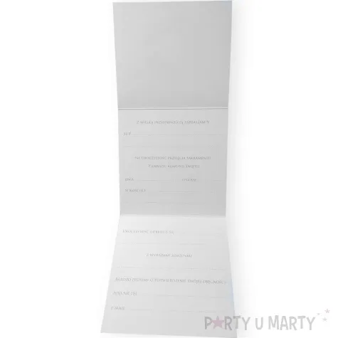 zaproszenia z koperta pierwsza komunia swieta zlota maki 10 szt