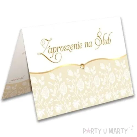 zaproszenia z koperta slub biale roze dekoracje polska 10 szt