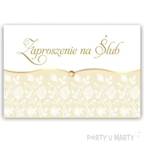 zaproszenia z koperta slub biale roze dekoracje polska 10 szt