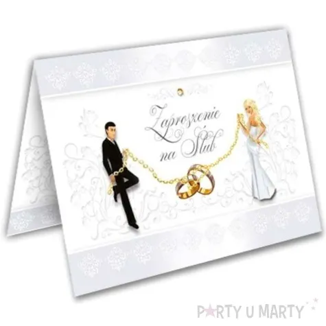 zaproszenia z koperta slub mloda para dekoracje polska 10 szt