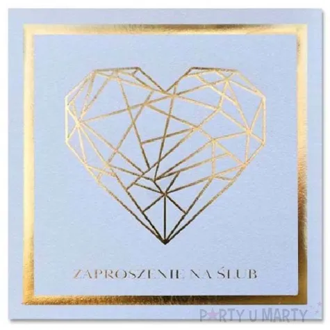 zaproszenia z koperta slubne serce dekoracje polska 10 szt