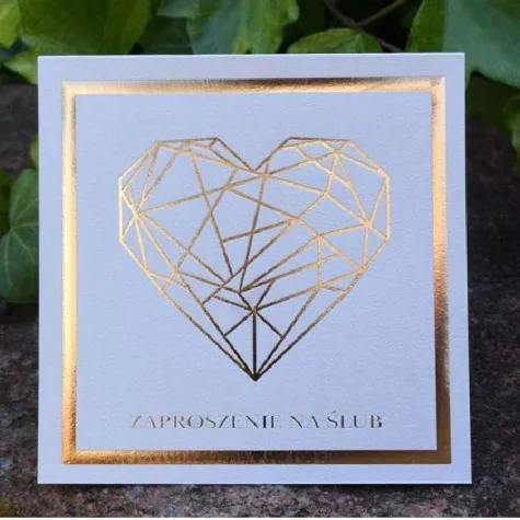 zaproszenia z koperta slubne serce dekoracje polska 10 szt