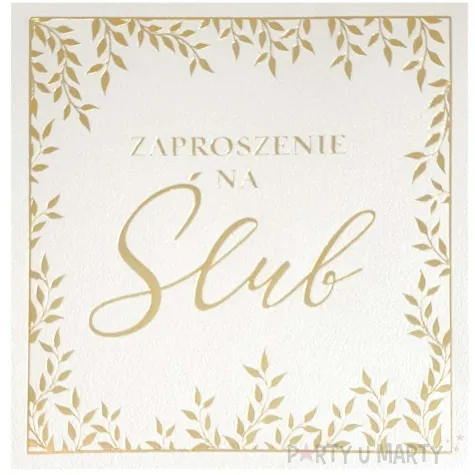 zaproszenia z koperta slubny ornament dekoracje polska 10 szt