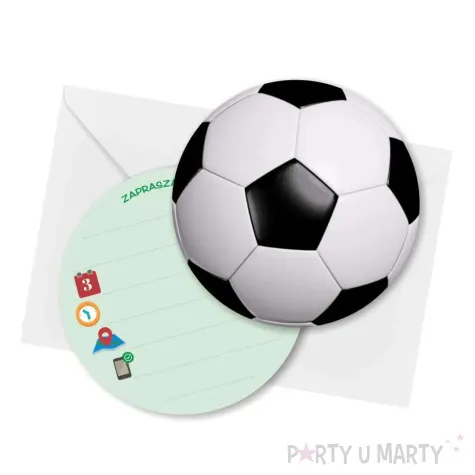 zaproszenie pilka nozna 10 5 cm 1 szt