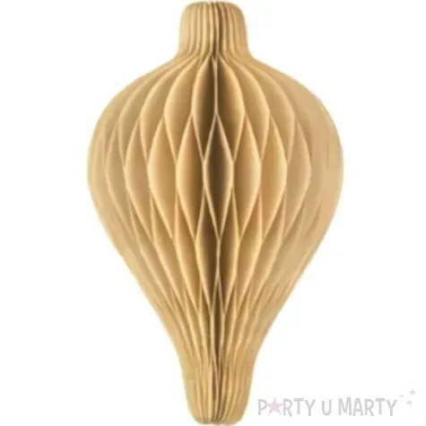 zawieszka choinkowa honeycomb kropelki bezowa 8x12 cm partydeco