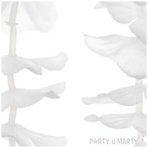 zawieszka dekoracyjna biale kwiaty partydeco 180 cm