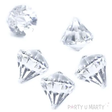 zawieszka diament bezbarwna 3 1x3 7cm 5 szt