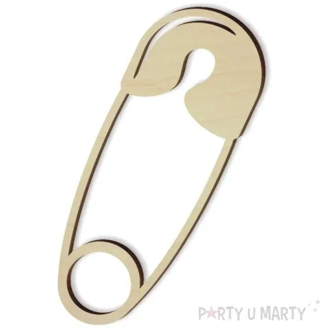 zawieszka drewniana agrafka 33 x 80 mm