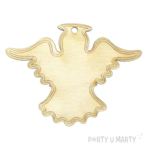 zawieszka drewniana aniolek 74 x 55 mm 10 szt