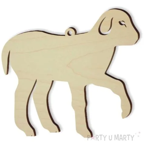 zawieszka drewniana baranek 80x75 mm 10 szt