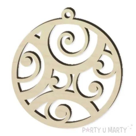 zawieszka drewniana bombka esy floresy midi 70 x 76 mm