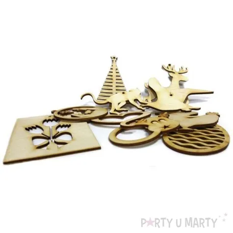 zawieszka drewniana bombka platek 70 x 70 mm