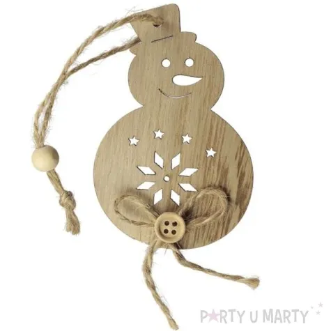 zawieszka drewniana boze narodzenie balwanek titanum 6 szt