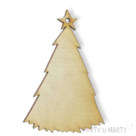 zawieszka drewniana choinka 56 x 79 mm