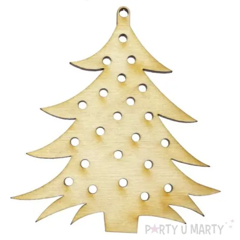 zawieszka drewniana choinka 74 x 80 mm