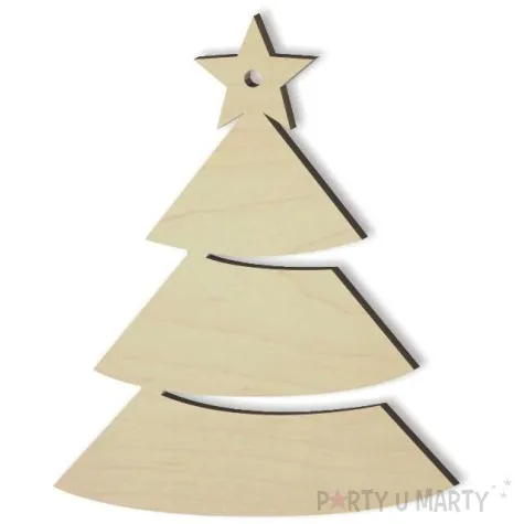 zawieszka drewniana choinka bozenka 69 x 85 mm